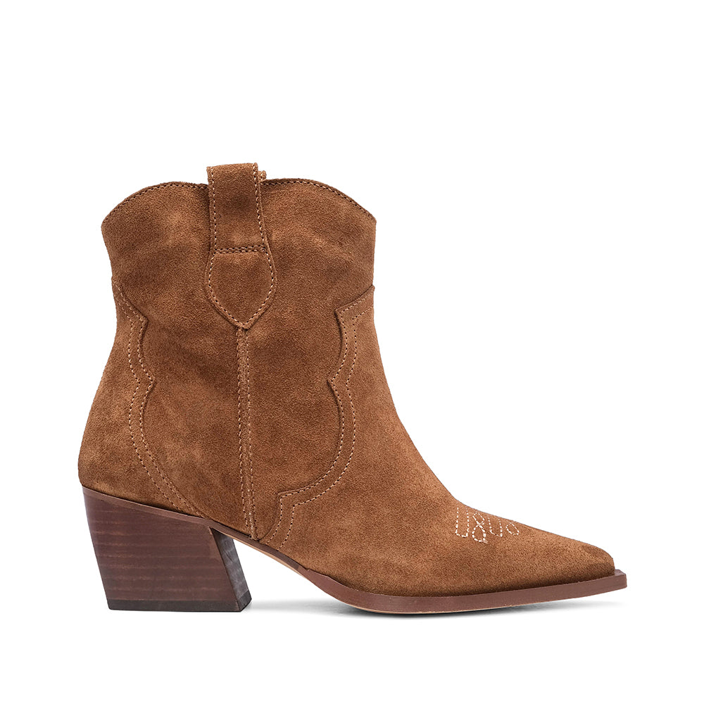 Botim Texana Mulher Camurça Camel