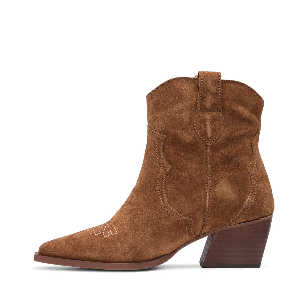 Botim Texana Mulher Camurça Camel