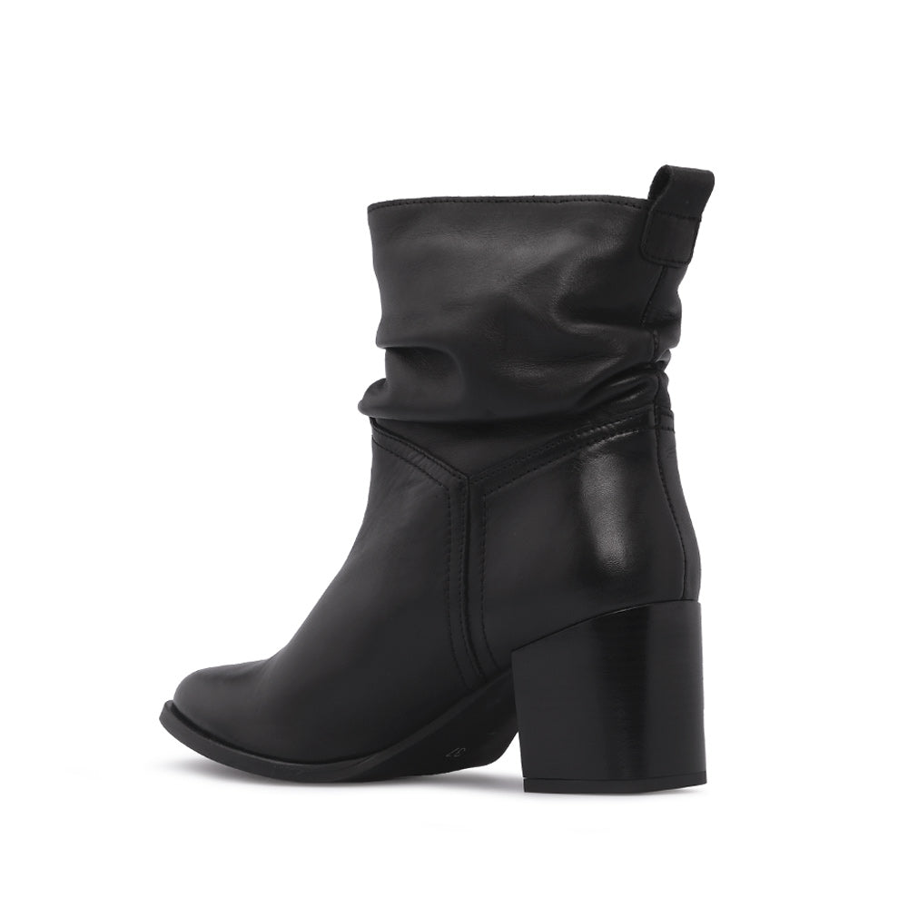 Botim Salto Alto Mulher Pele Preto