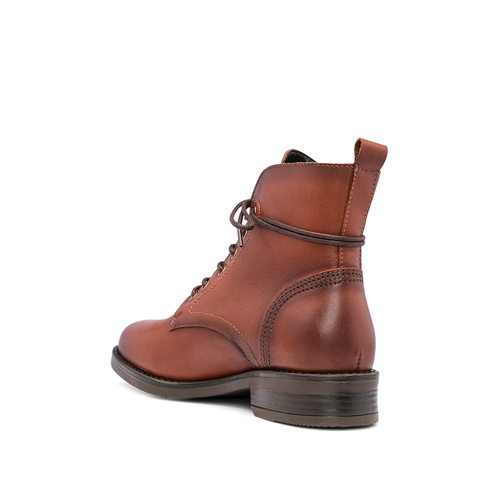 Botim Salto Raso Mulher Pele Camel
