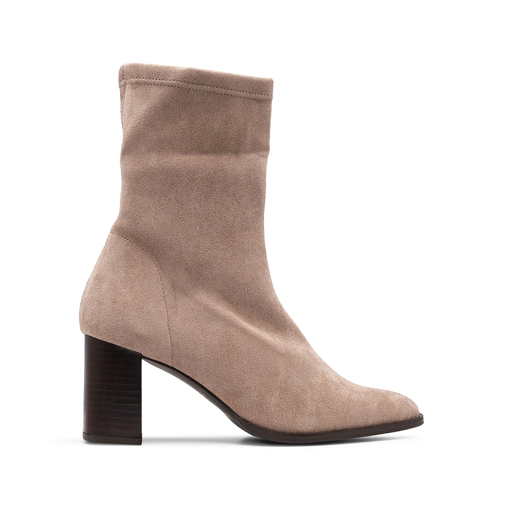 Botim Salto Alto Mulher Camurça Terra – Manuel Alves