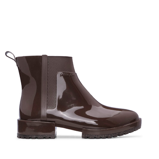 Women's Brown Galosh Ankle Boots