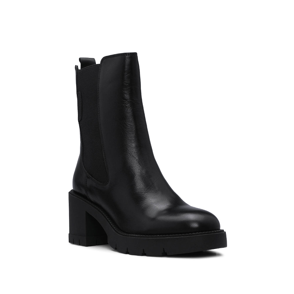 Bota Casual Mulher Pele Preto