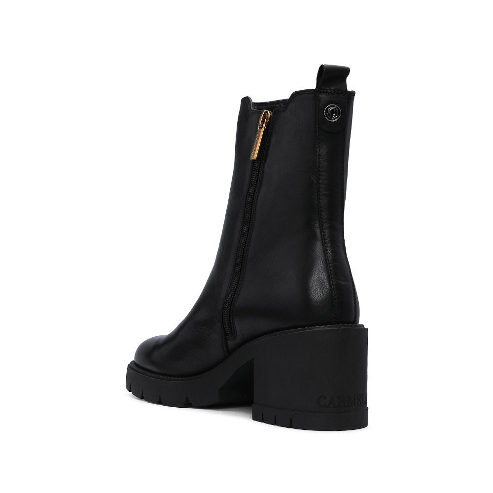 Bota Casual Mulher Pele Preto