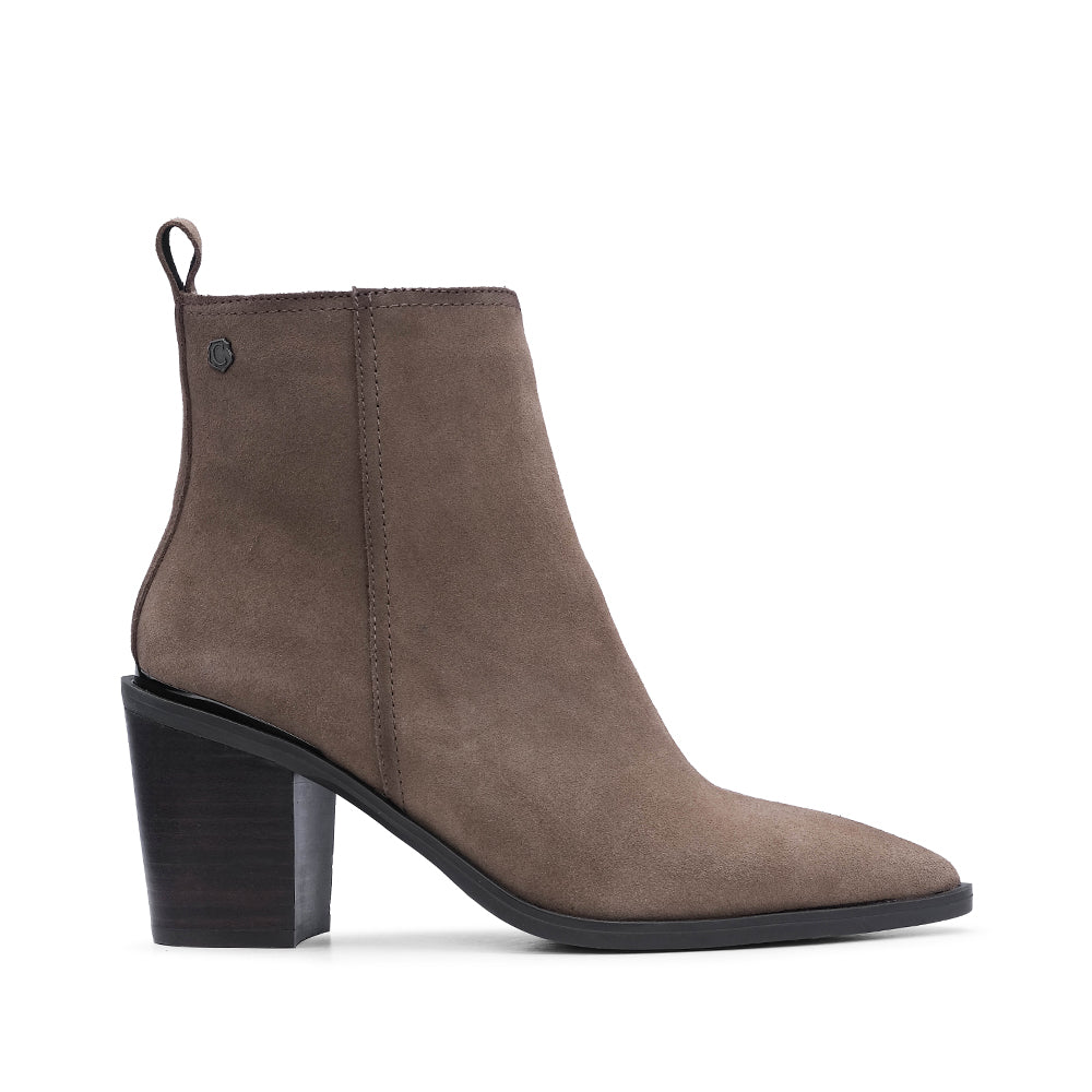 Bota Clássico Mulher Camurça Taupe