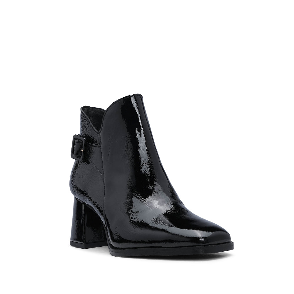 Botim Salto Alto Mulher Verniz Preto