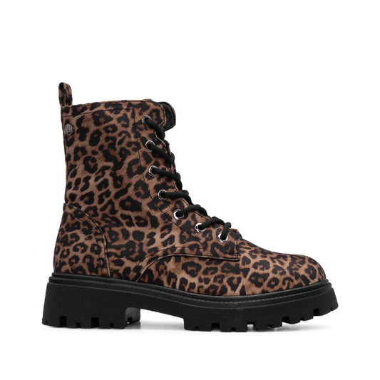 Women's Leopard Print Military Boots