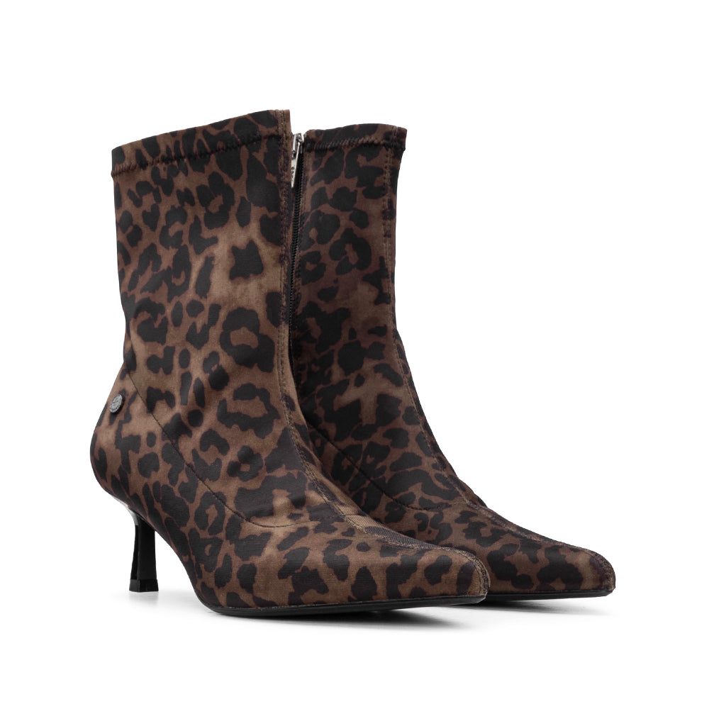 Botim Salto Médio Mulher Leopardo
