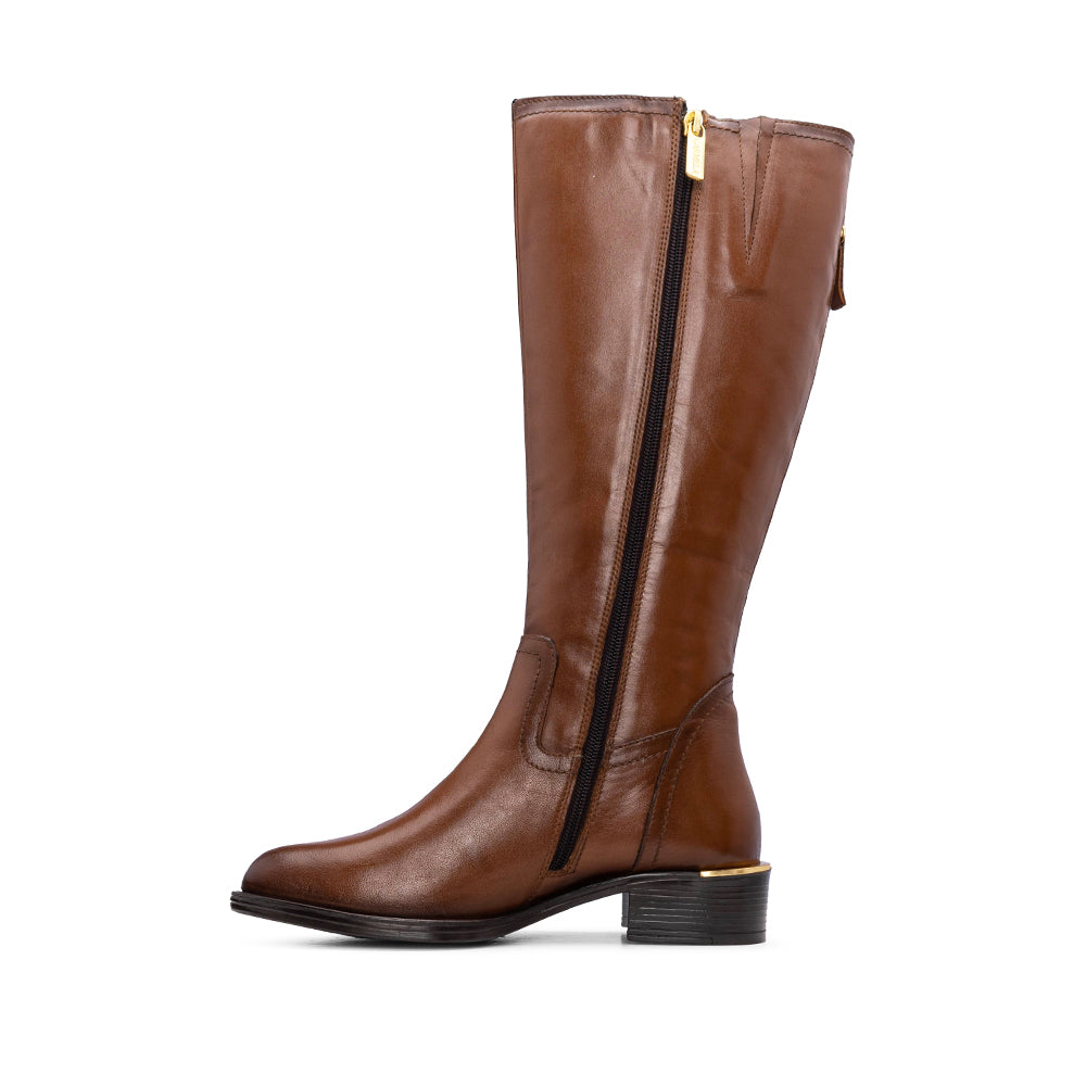 Bota Cano Alto Mulher Camel