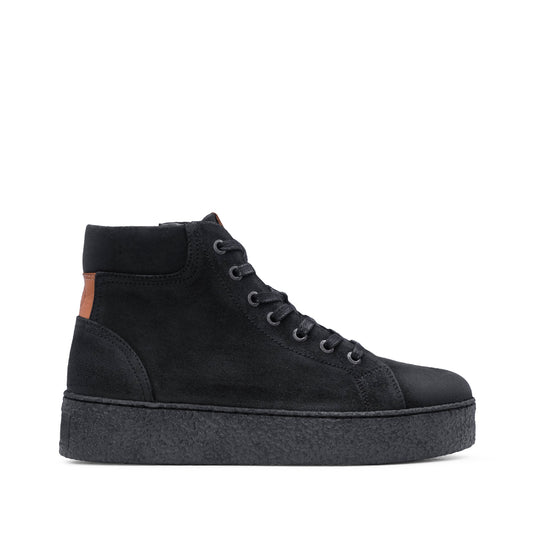 Botim Casual Mulher Nobuck Preto