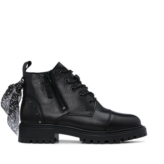 Botim Casual Mulher Pele Preto