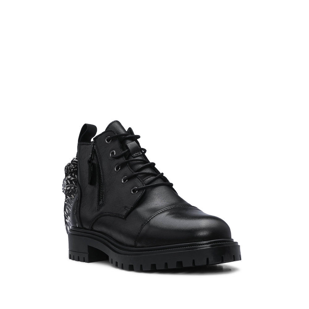 Botim Casual Mulher Pele Preto