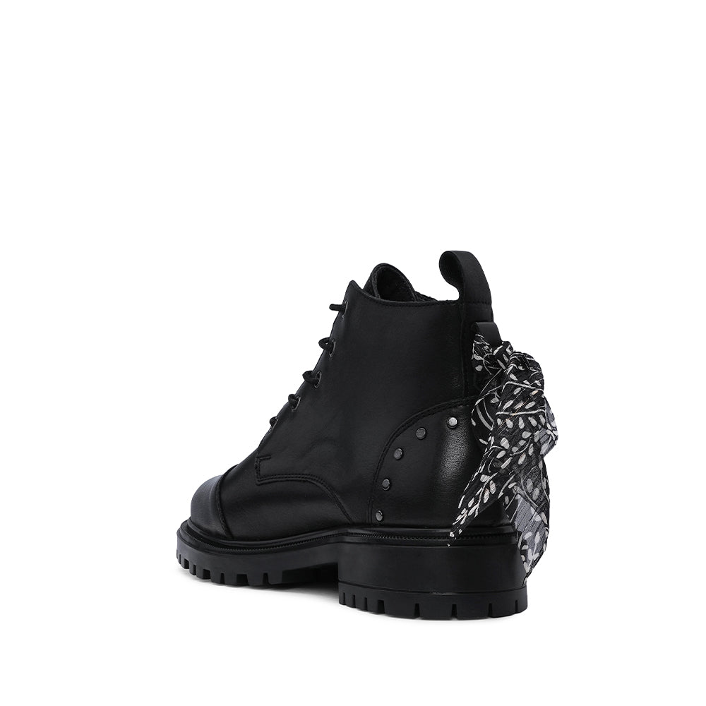 Botim Casual Mulher Pele Preto