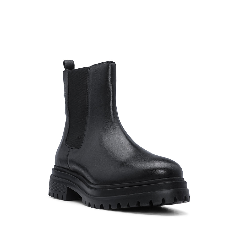 Botim Casual Mulher Pele Preto