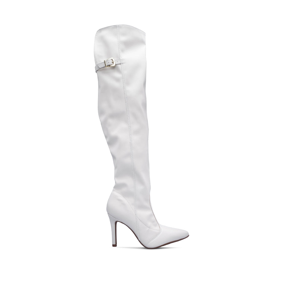 Bota Cano Alto Mulher Branco