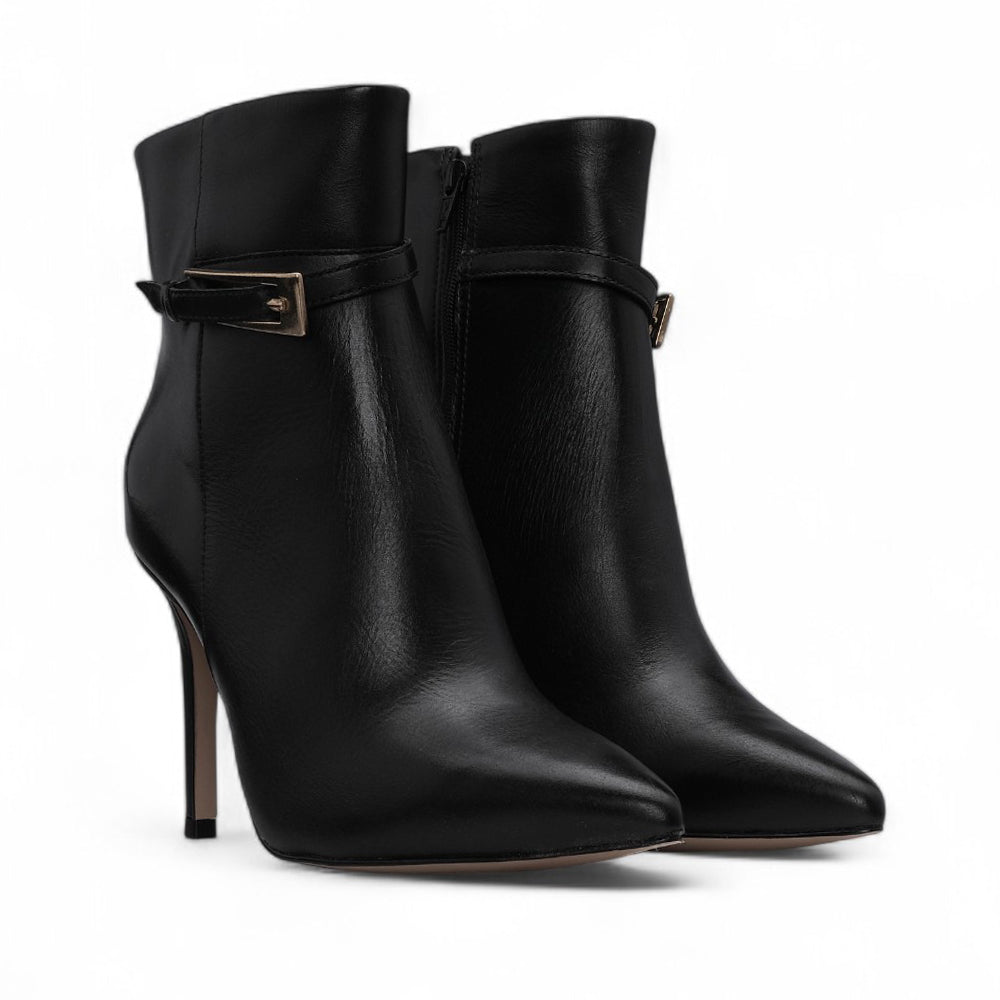 Bota Salto Alto Mulher Pele Preto
