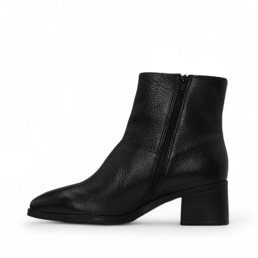 Bota Salto Médio Mulher Pele Preto