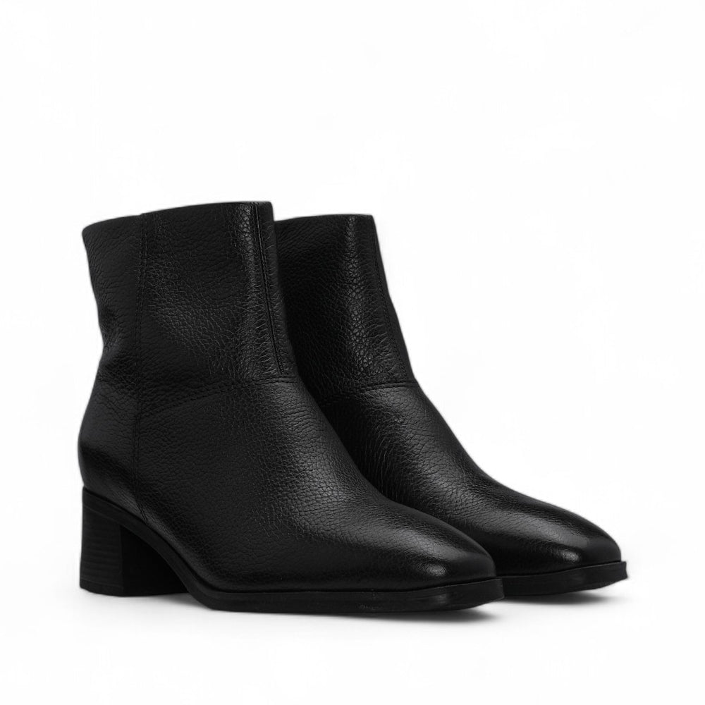 Bota Salto Médio Mulher Pele Preto