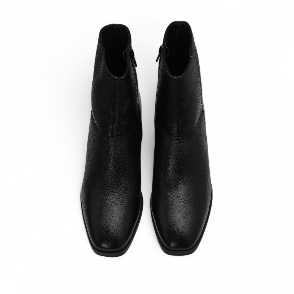 Bota Salto Médio Mulher Pele Preto