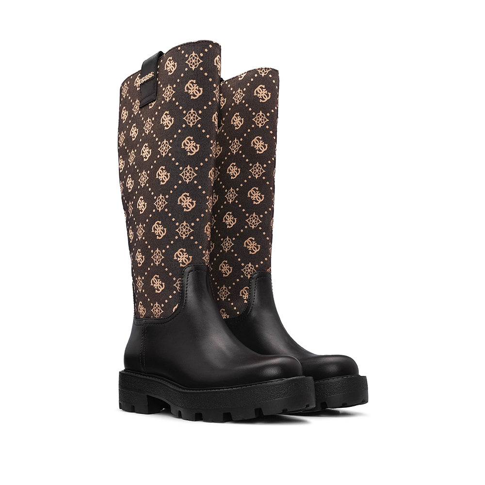 Bota Cano Alto Mulher Castanho