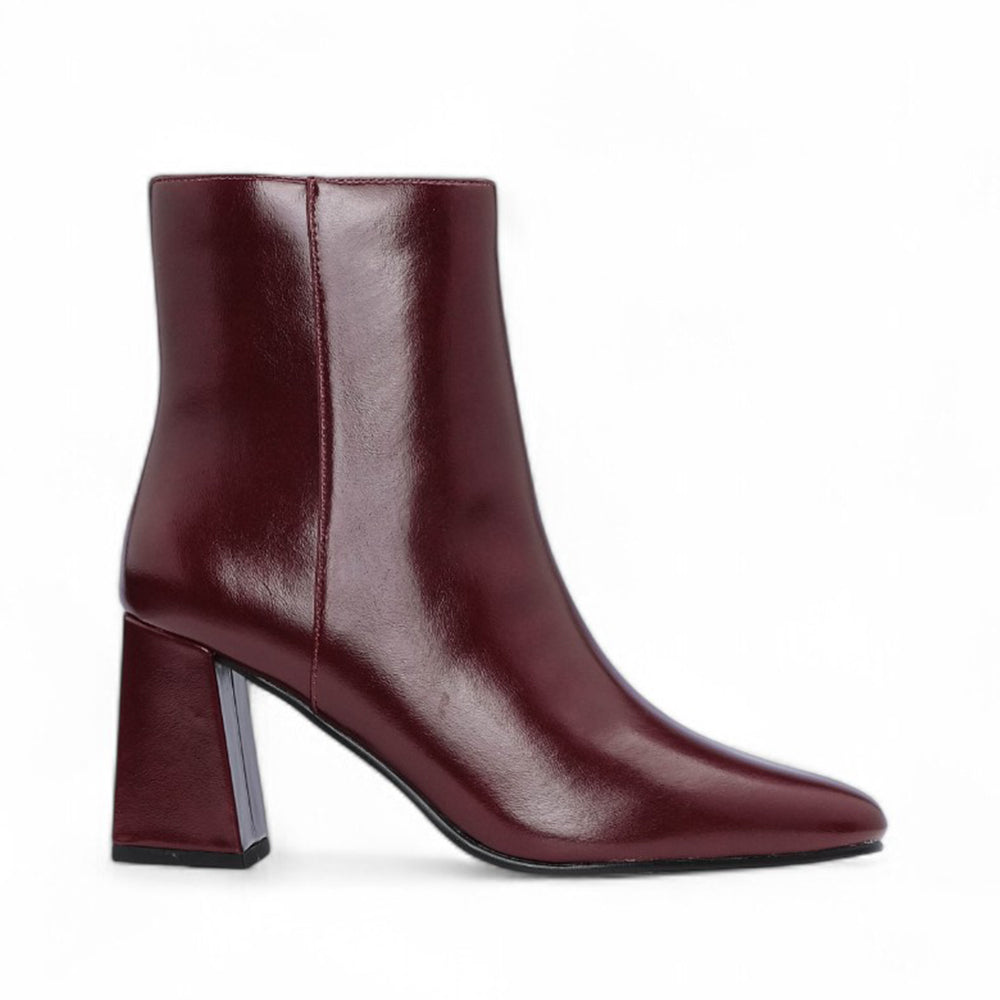 Botim Salto Alto Mulher Bordeaux