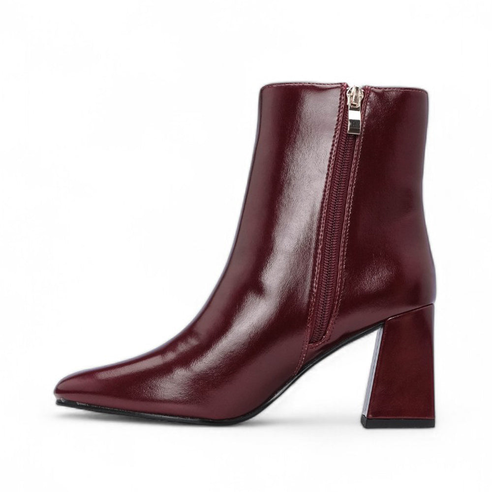 Botim Salto Alto Mulher Bordeaux