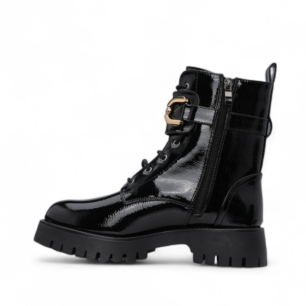Bota Militar Mulher Verniz Preto