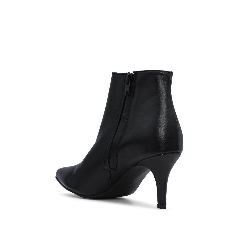 Botim Salto Alto Mulher Pele Preto