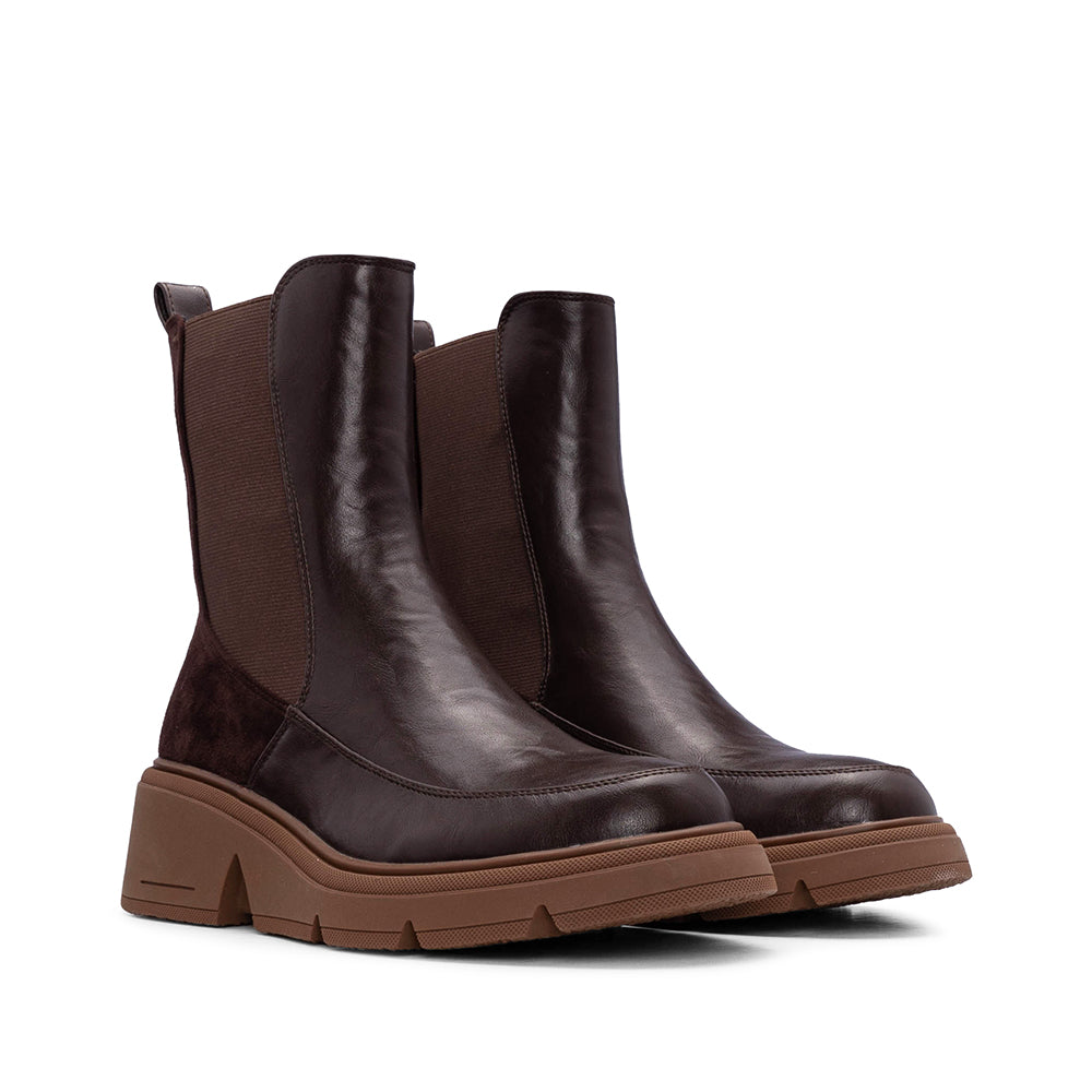 Bota Chelsea Mulher Castanho