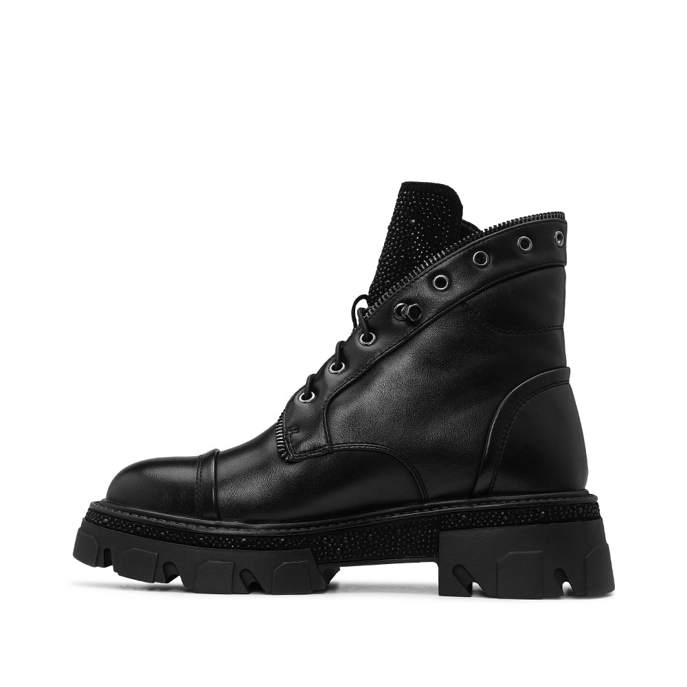 Bota Militar Mulher Pele Preto