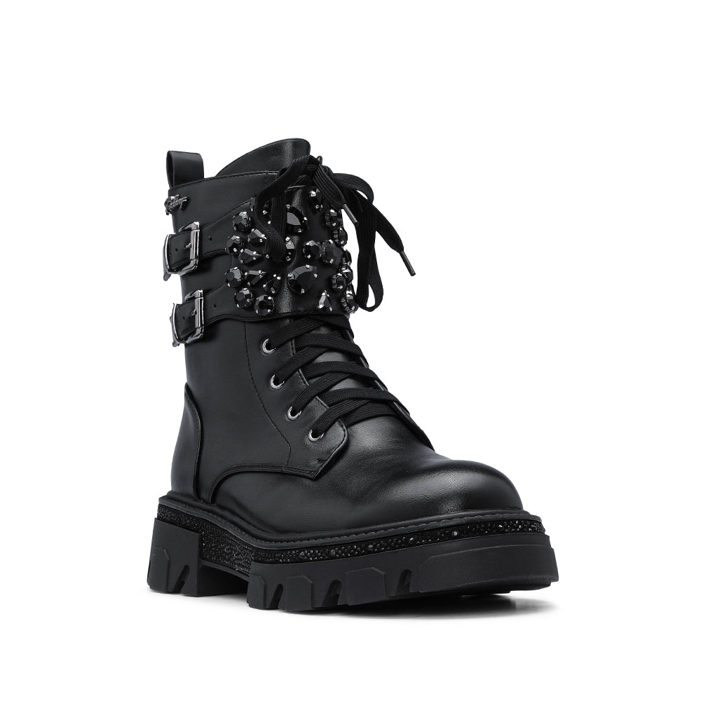 Botim Casual Mulher Pele Preto