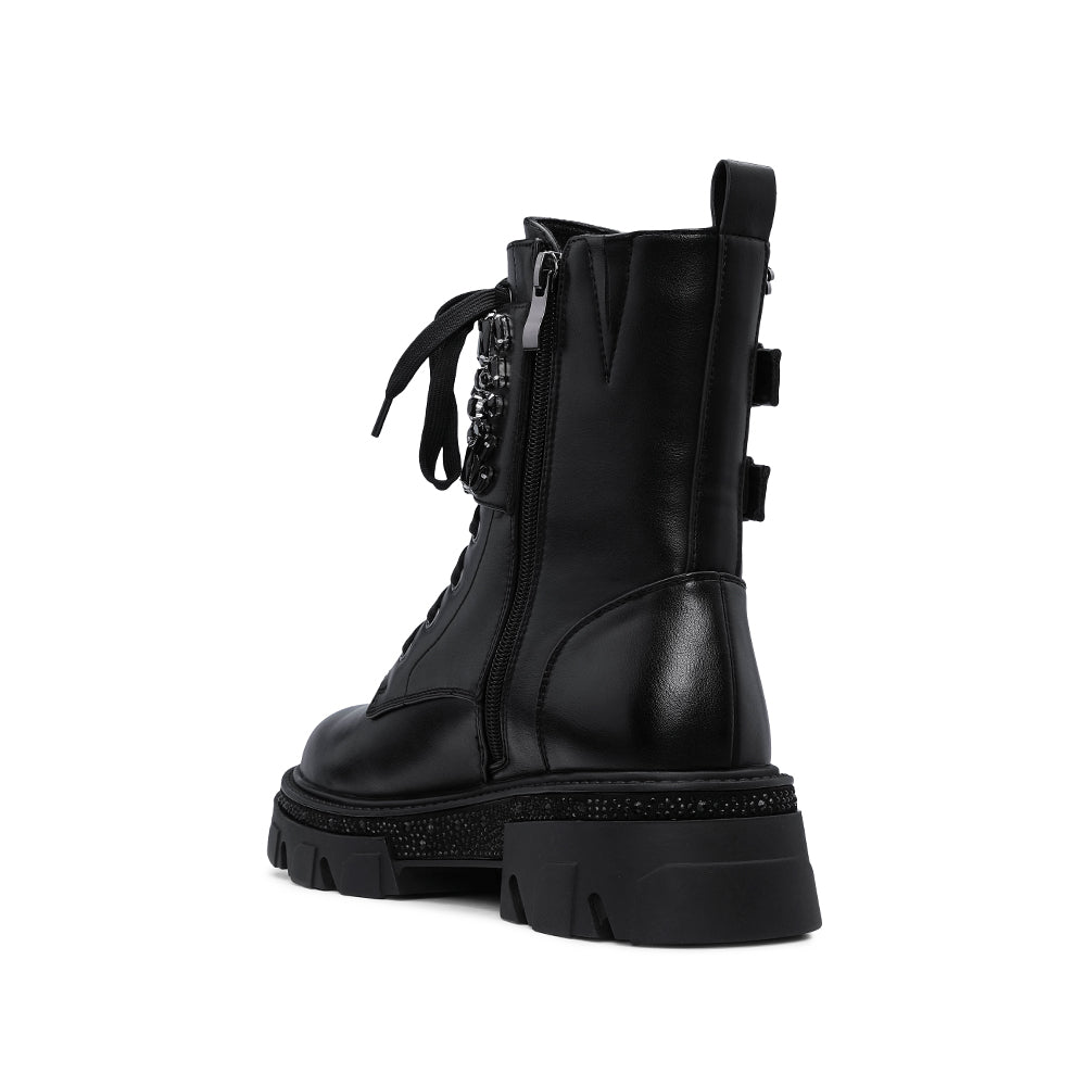 Botim Casual Mulher Pele Preto