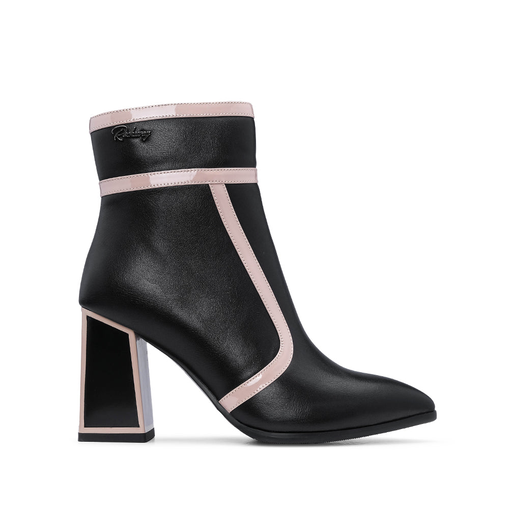 Botim Casual Mulher Pele Preto