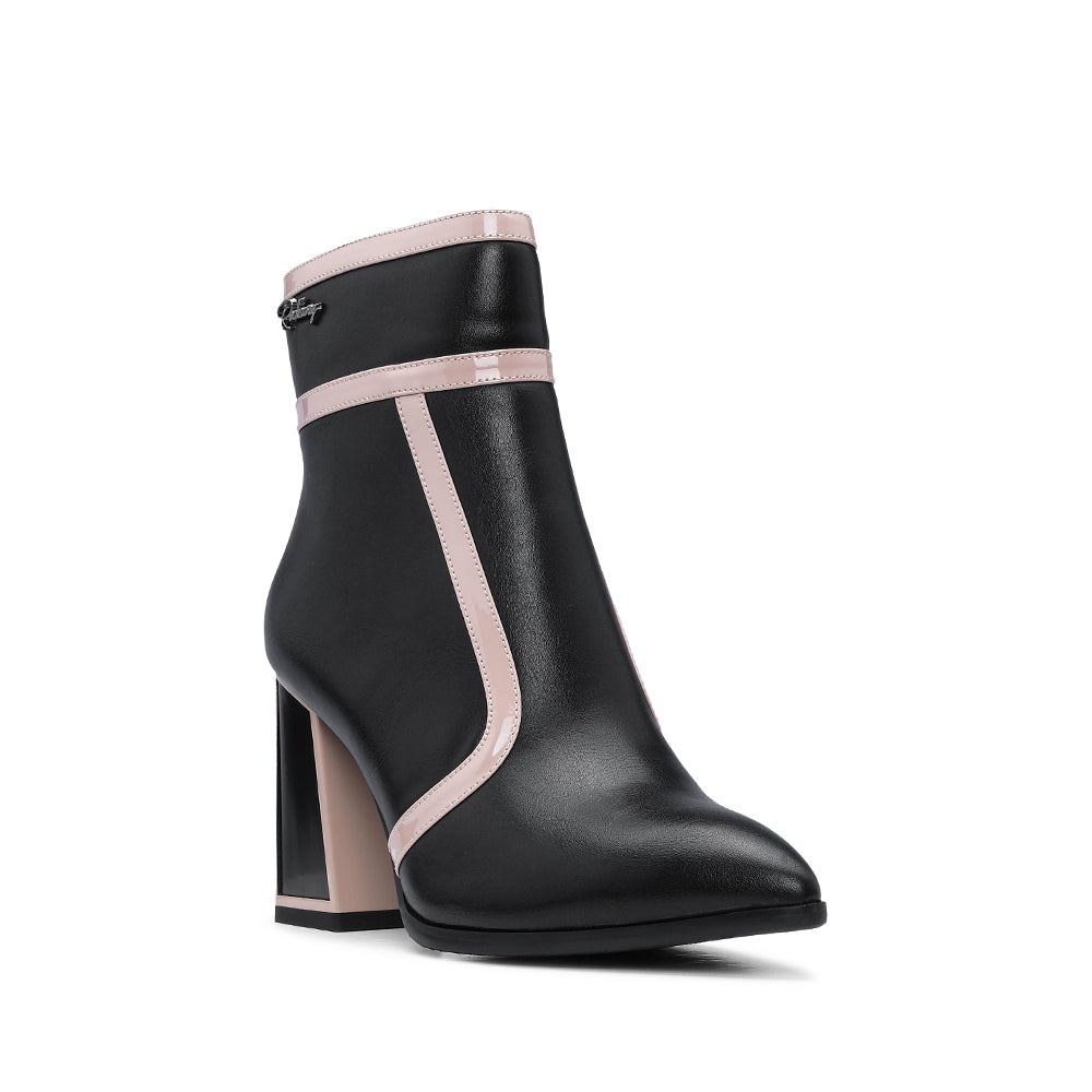 Botim Casual Mulher Pele Preto