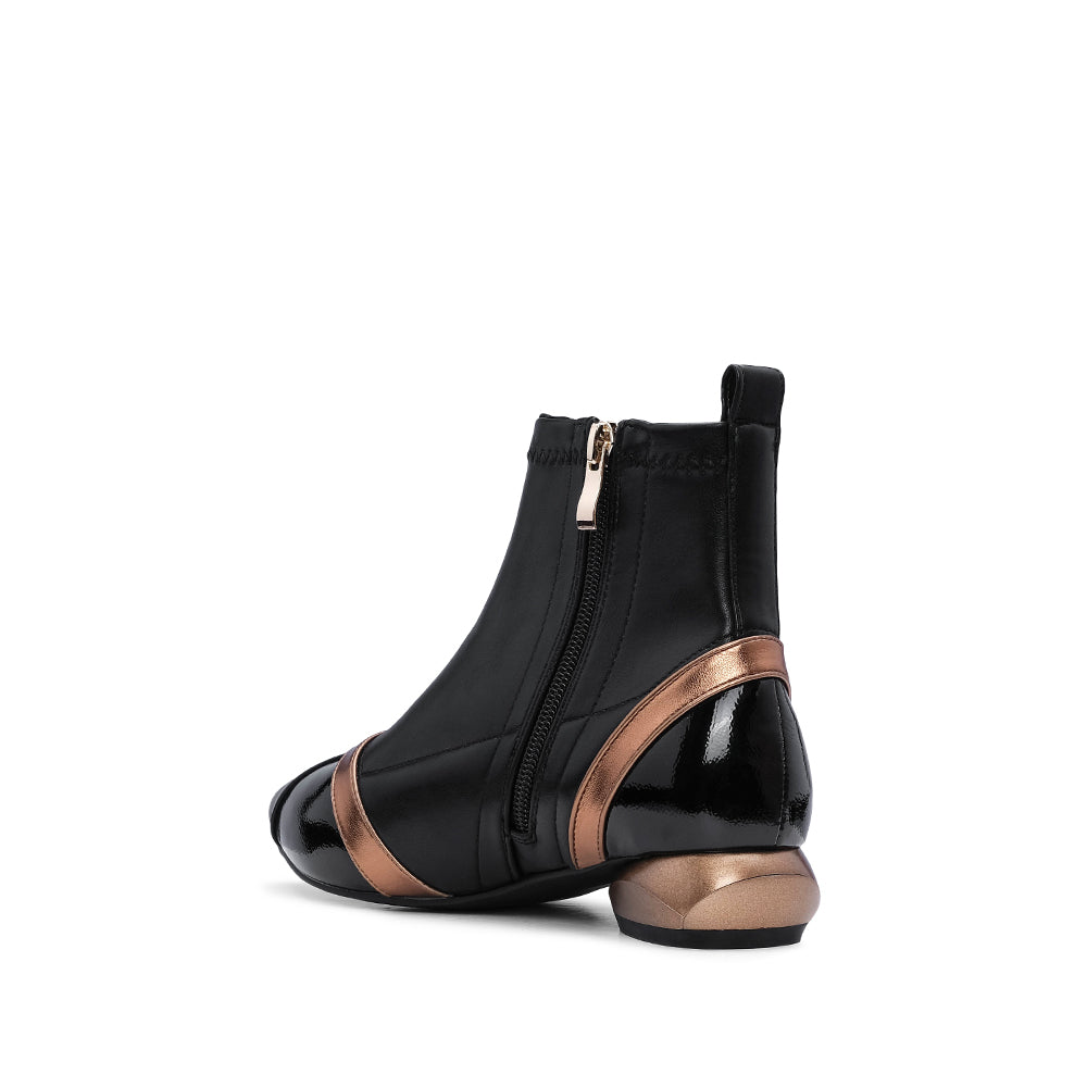 Botim Casual Mulher Pele Preto