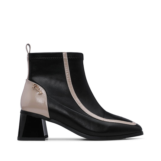 Botim Casual Mulher Pele Preto