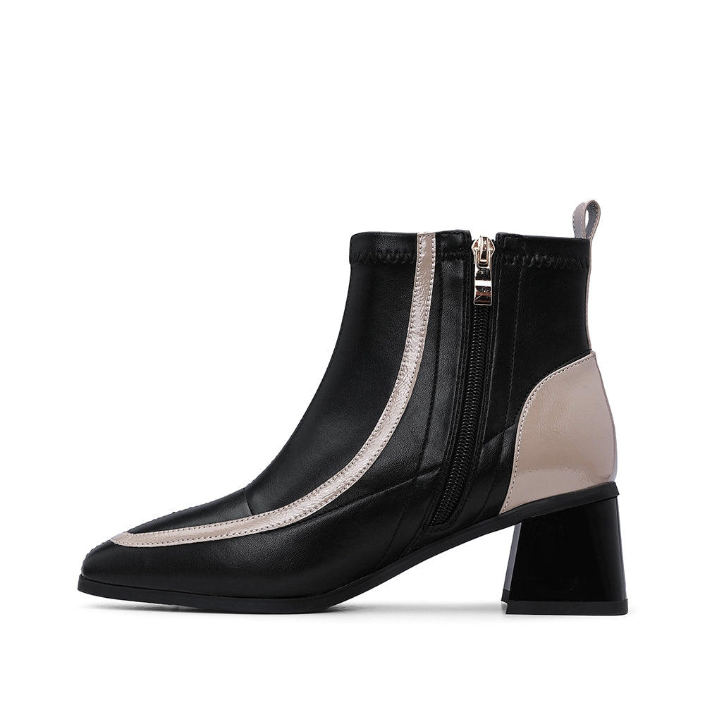 Botim Casual Mulher Pele Preto