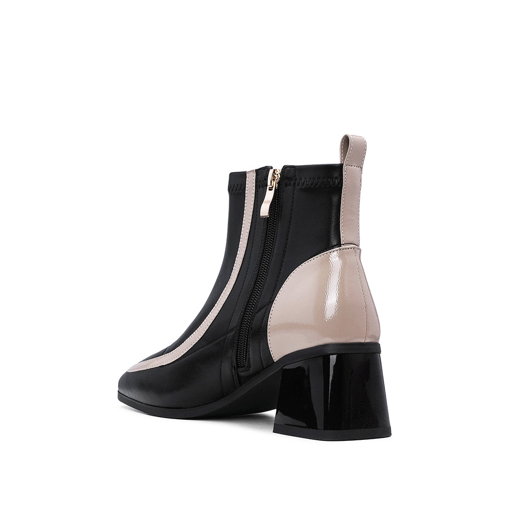 Botim Casual Mulher Pele Preto