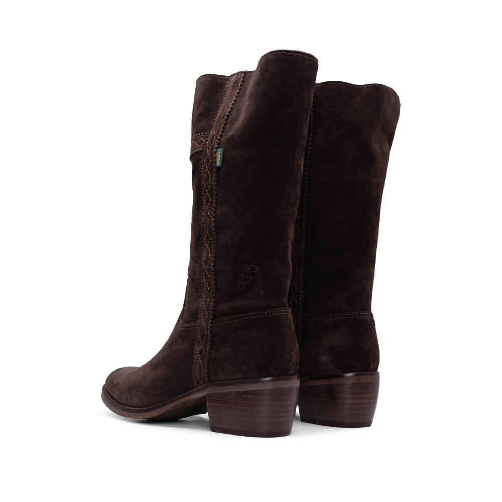 Bota Texana Mulher Camurça Castanho
