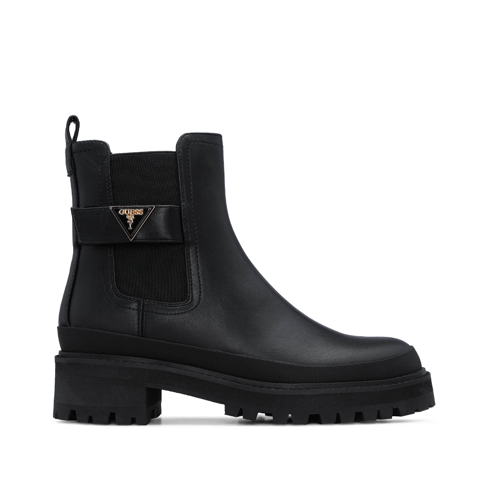 Bota Salto Raso Mulher Pele Sintética Preto