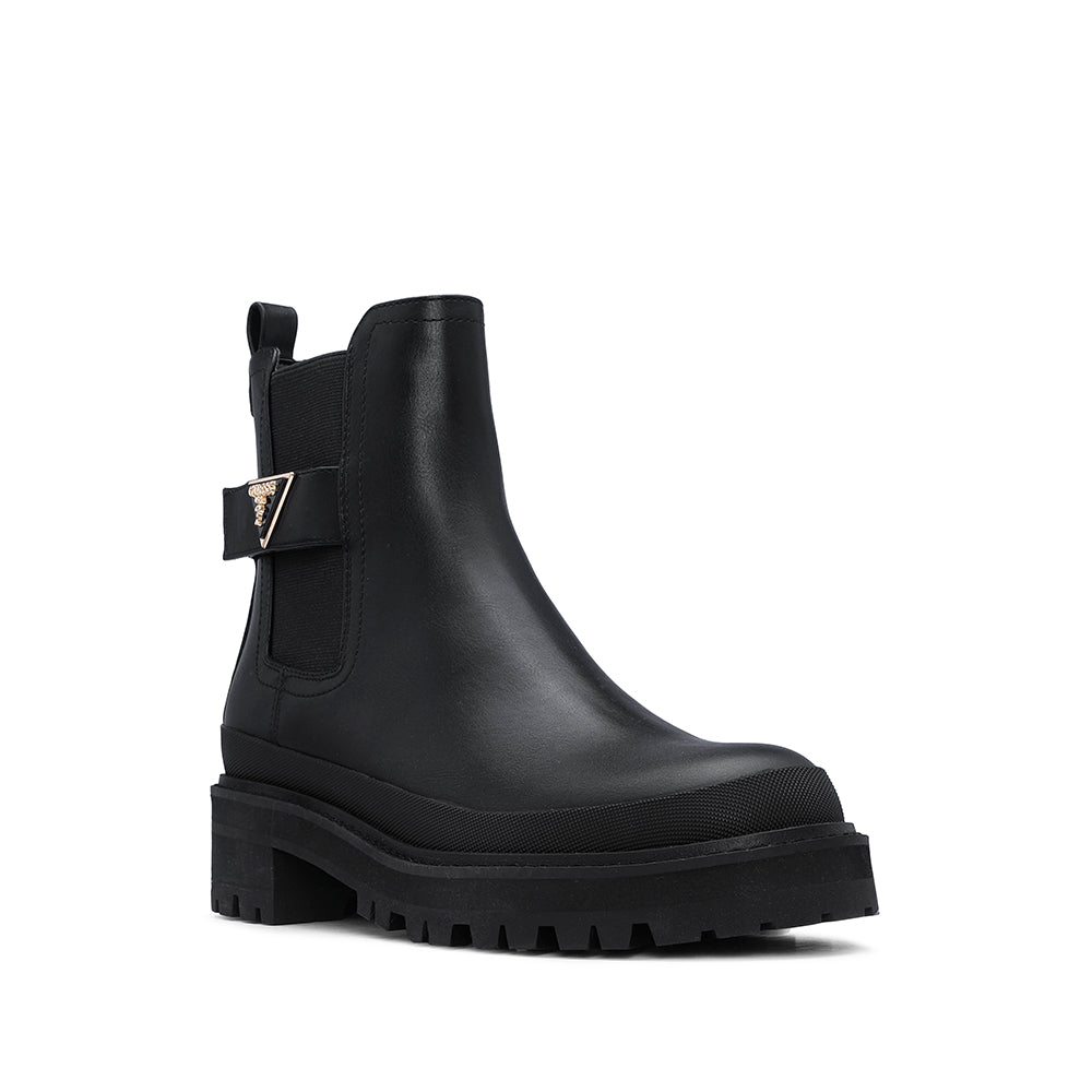 Bota Salto Raso Mulher Pele Sintética Preto