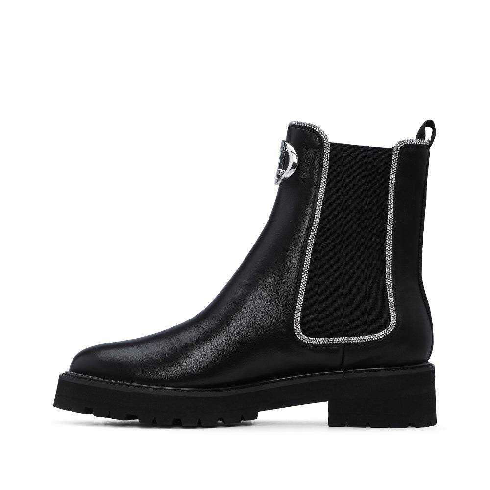 Botim Casual Mulher Pele Sintética Preto