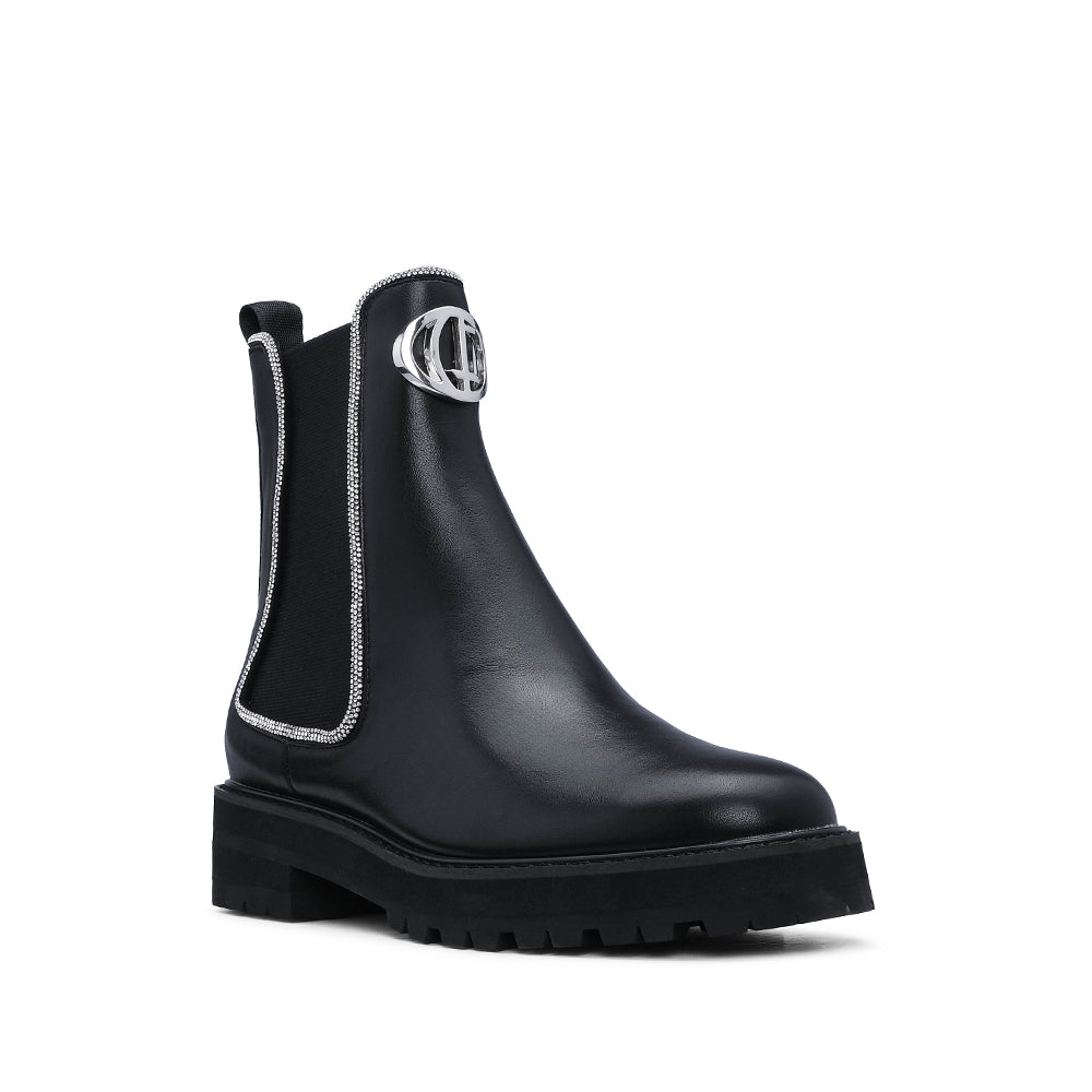 Botim Casual Mulher Pele Sintética Preto