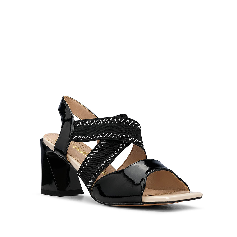 Sandália Salto Alto Mulher Verniz Preto