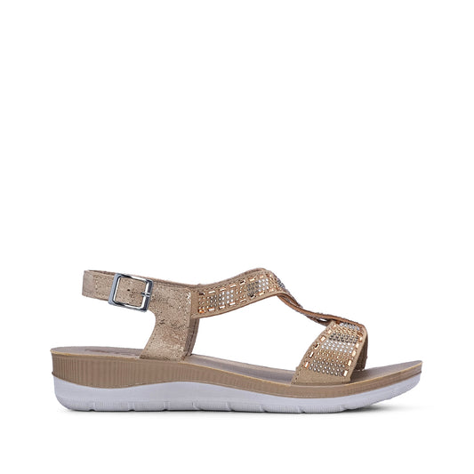 Sandália Conforto Mulher Bege
