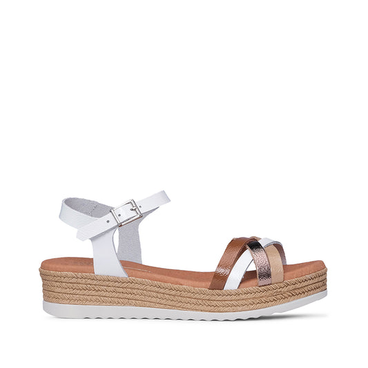 Sandália Plataforma Mulher Pele Branco