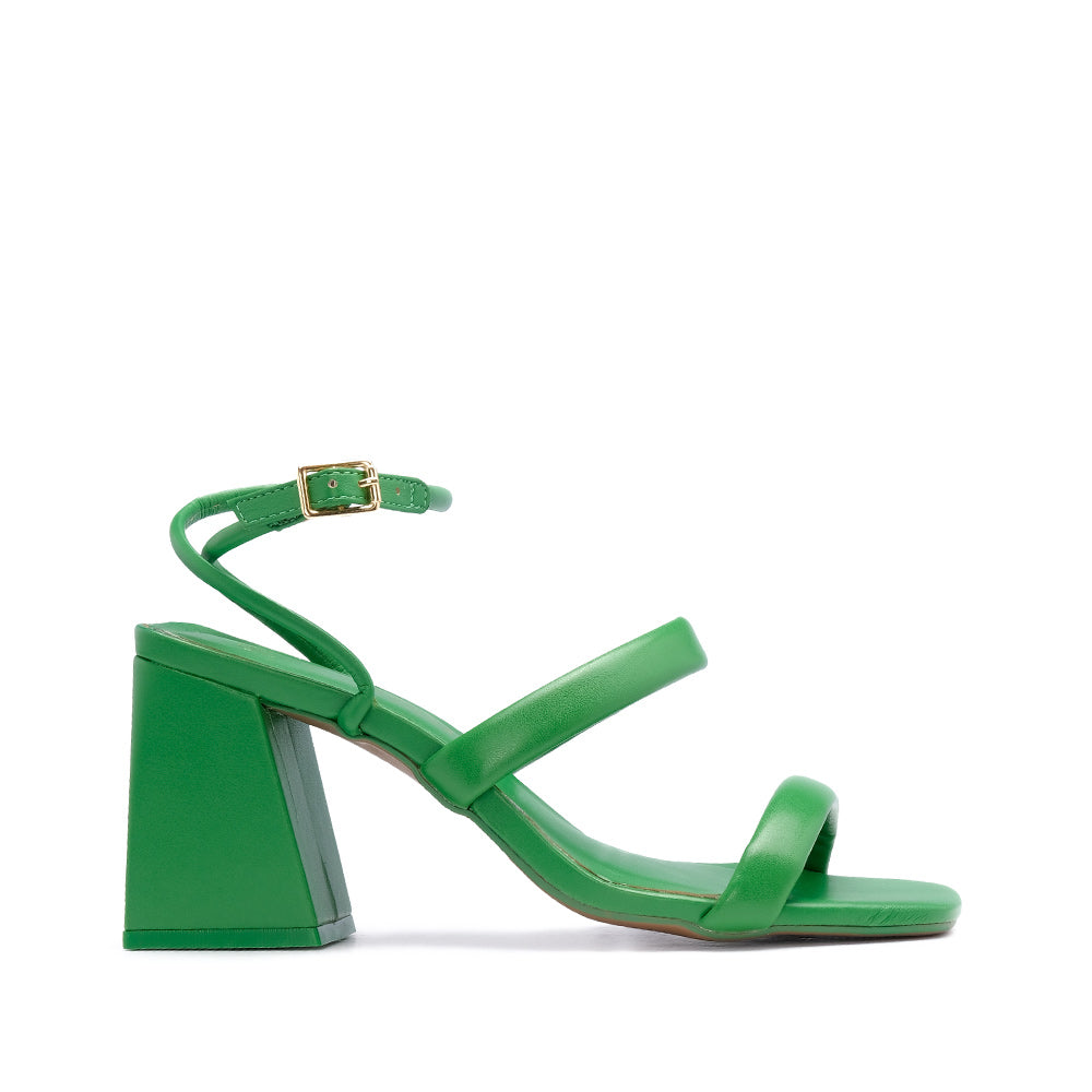 Sandália Salto Alto Mulher Pele Verde