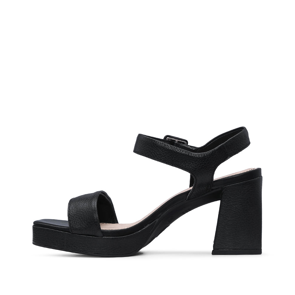 Sandália Salto Médio Mulher Pele Preto