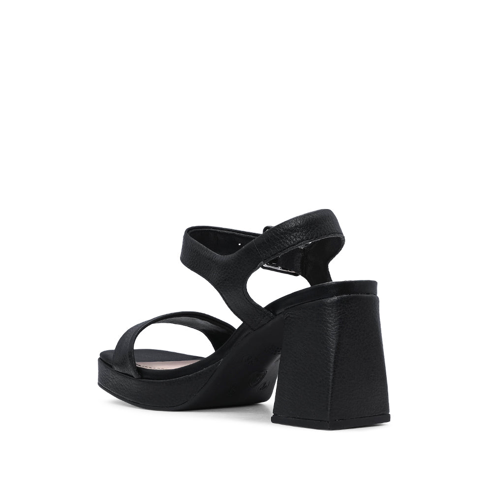 Sandália Salto Médio Mulher Pele Preto