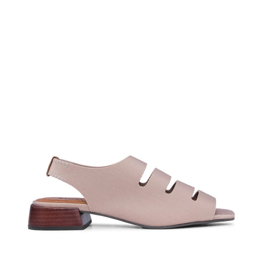 Sandália Salto Raso Mulher Pele Sintética Taupe